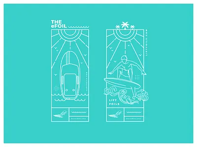 Lift eFoil Merch color debrain design digital illustration merch nature sea surf vector