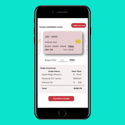 DailyUI Day #002 - Credit Card Design dailyui minimal typography ux
