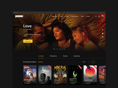 Phenomena Web cinema movies ui ui ux ux web