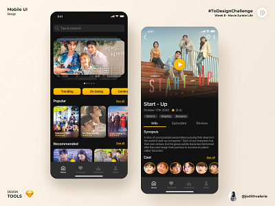 Kdrama Streaming Apps (UI Design) apps kdrama movie movieapps ui uidesign uiux