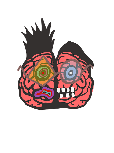 Left Brain && Right Brain anatomy brain illustration