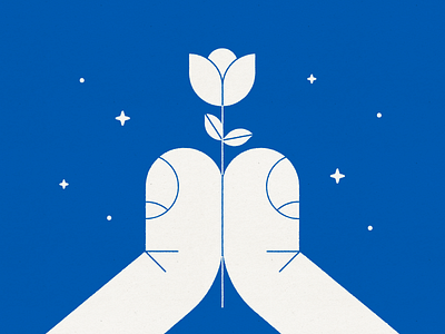 Vectober 25 – Buddy buddy design fingers flower bud illustration inktober paper textures simple stars stylized vectober vector