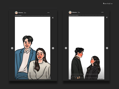 Korean Drama Fanart artwork digital drawing fanart illustration instagram banner instagram stories