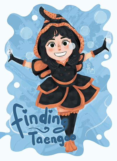 finding taeng design girl illustration kpop nemo