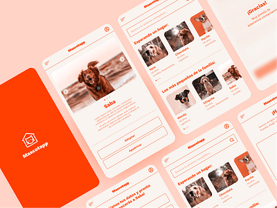 Mascotapp adopt app cats dogs pets ui ui design ux ui
