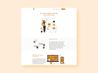 Illustrated Website design design illustration ui ux web web design website website design