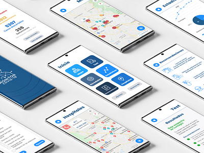 Monitor Covid-19 / App app appdesign appdesigner colors design icons interface minimal ui ux