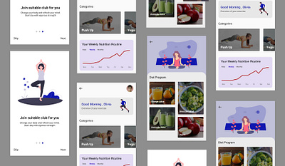 Nutrition Routine app design typography ui ux