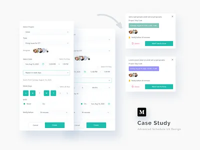 Advanced Schedule Case Study 🔥 calendar card case study clean dashboard design education events interface product design schedule schedule app task management timeline tracker ui ui design ux visual web design