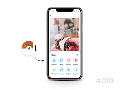 Social Share | Daily UI #010 app dailyui dailyuichallenge share ui ux