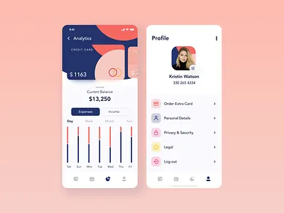 Mobile Banking analytic design analytics android android app app design ios app mobile banking app ui ux wallet wallet app