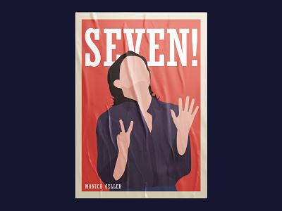 Monica Geller design dribbbleshot flat illustration flatdesign flatvector friends illustration illustrationdaily jokes logodesigner monica poster poster design seven vector zones