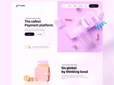 💸 PayMe - website app baking bank banking design interface minimal payment payments product design ui uidesign ux web webdesign website design