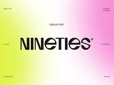 Nineties - FREE Display Font 90s display display font display type fashion font fonts gaming magazine nineties retro sci fi scifi typeface typography
