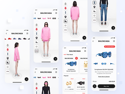 Balenciaga AR App app design application ar ar app balenciaga balenciaga ar clothes design fashion fashion app mobile mobile app popular shop shopping app style ui uidesign uiux ux