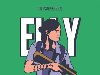 Elly — The Last Of Us 2 design exampllee flat illustration last of us naughtydog the last of us the last of us 2 tlou tlou2