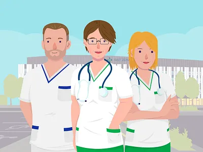 Doctors and Nurses corporate design doctor health hospital illustration medical nurse vector