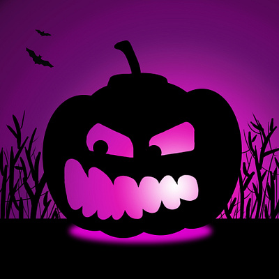 Halloween angry pumpkin 2d 2d art adobe design halloween halloween design illustration