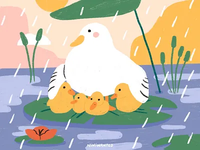 Winged animal duck duckling