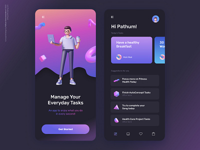 Task Manager - Mobile App Concept Design app design concept design mobile app mobile app design mobile design mobile ui ui uiux