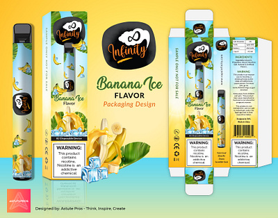 Infinity Vape Banana Ice Packaging package packagedesign packaging packaging design vape