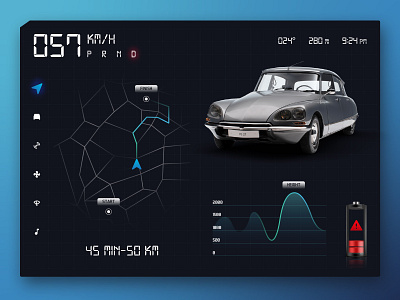 Citroën DS 21 Vs car citroen control panel control panel car dashboard interface panel ui ux