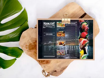 Moon light Restaurant Poster Tabloid Menu Design design menu premium download premium psd psd