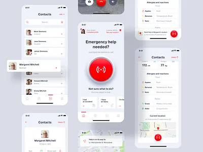 Callert - Life-saving app concept app emergency help life mobile mobile app mobile ui ui ux