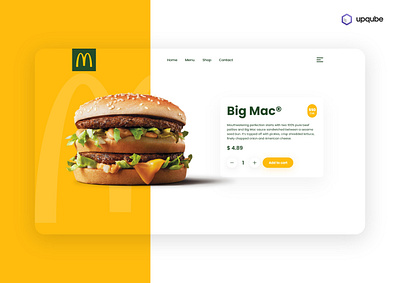 McDonald's Big Mac app branding clean design flat illustration mcdonalds minimal ui uidesign ux