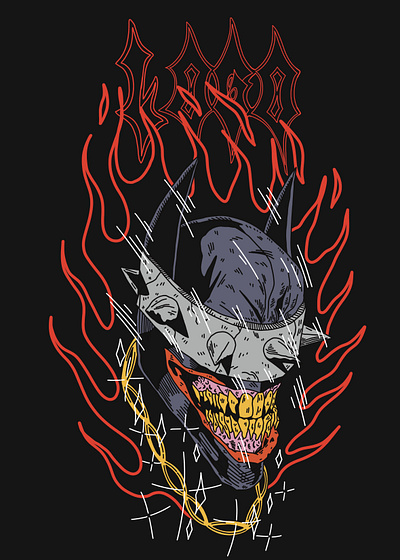 Gangsta batman who laughs batman branding comic book art design illustration street urban art urban design