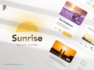 Free Figma Design System - Sunrise component component library design design system figma figma template figmadesign free free template library template ui