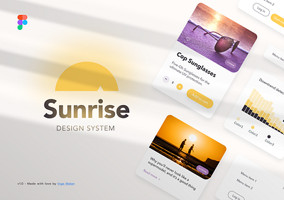 Free Figma Design System - Sunrise component component library design design system figma figma template figmadesign free free template library template ui