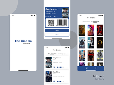 The cinema App cinema film mobile movie ui ux