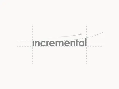 Incremental Wordmark branding clean lettering lettermark logo logo design logodesign logotype minimal minimalism minimalist minimalist logo modern logo simple logo typography