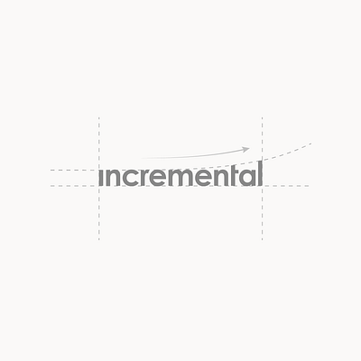 Incremental Wordmark branding clean lettering lettermark logo logo design logodesign logotype minimal minimalism minimalist minimalist logo modern logo simple logo typography