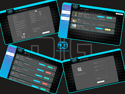 Dream Game - Admin Console Web App Part 2 design ui ux webdesign website design