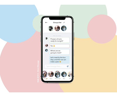 Daily UI 013 - Direct Message app dailyui dailyui013 dailyuichallenge direct messaging figma messages ui userinterface