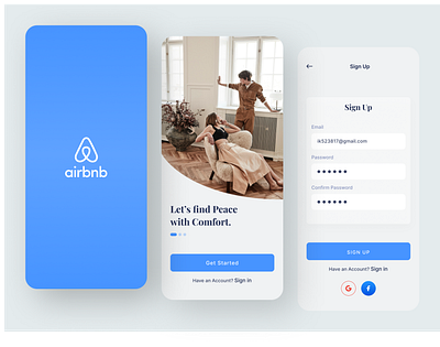 Hotel booking app (Airbnb app re-design Part 1) adventure art clean design design design app hotel hotel booking hotel booking app logo mobile mobile app design new design travel travel app trend typography ui ui design ux ux design