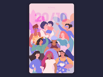 Happy womens day app celebration happy illustration pink vietnam women womens day