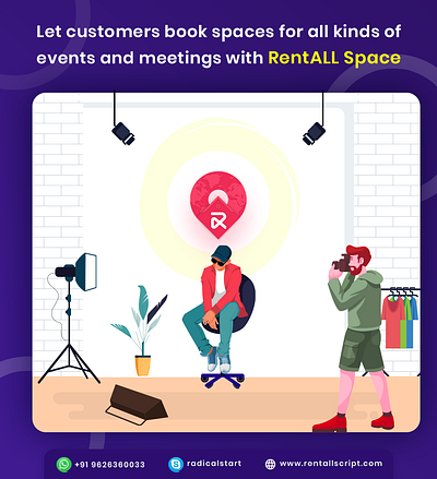 RentALL Space app branding design illustration ui ux vector web