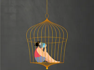 Cage design digital art digital illustration flat illustration minimal vector
