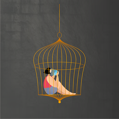 Cage design digital art digital illustration flat illustration minimal vector