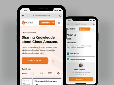 Cloud Levante mobile redesign WIP aws cloud cloud amazon design modern redesign ui ux web design webdesign website design wip