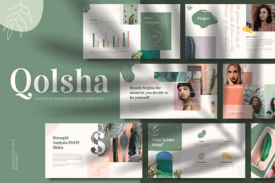 Qolsha - Creative Powerpoint Template branding brochure business catalogue clean creative download elegant free magazine modern portfolio powerpoint powerpoint design powerpoint presentation powerpoint template template templates