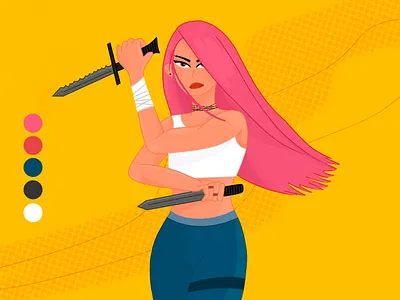 Original Character #3 anime anime girl art character design character development character drawing character sketch demon drawing illustration oc procreate