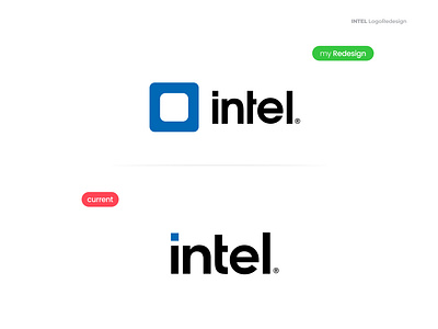 Intel Logo Redesign brand design concept design inel intel logo intel logo redesign logo design modern modern logo processor processor logo rebrand rebranding redesign redesign concept redesign tuesday refresh simple simple logo square strategic design