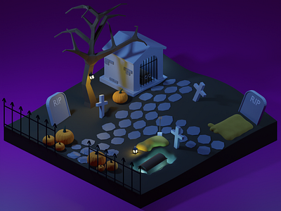 Halloween 3d art blender blender3d halloween design render