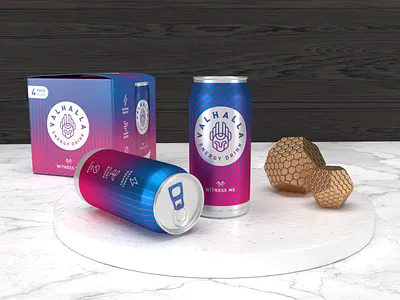 3D Scene Practice 3d can design dimension drink energy gradients illustrator packaging photoshop soda