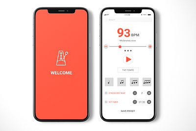 Metronome app app design illustration ui ux vector