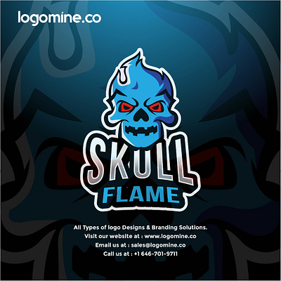 Skull fire logo brand identity branding character design design design illustration fire logo graphic design illustration illustrator logo design logomaker logomine logos mascot logo premium design premium mockup skull art skull logo template vector